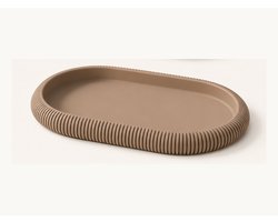Geribbelde ovale schaal – 3D-geprinte decoratieve tray