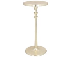 Gerimport Bijzettafel/plantenverhoging - aluminium - goud - 23 x 50 cm - tafeltje