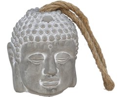 Gerimport Deurstop Buddha - grijs - 13 x 13 x 15 cm - woonaccessoires - deurstopper