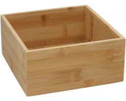 Gerimport Lade organizer - bamboe hout - 15 x 15 x 7 cm - bakje - kast organizer - organizer - doos