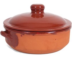 Gerimport Ovenschaal/braadpan - met deksel - Salamanca - 24 x 9 cm - 4 liter - steen