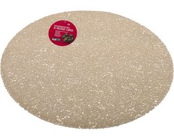 Gerimport Placemat - goud - dia 40 cm - rond - kunststof - onderlegger - kerstdiner/diner placemats