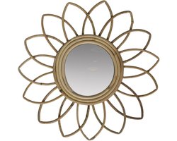 Gerimport Rotan spiegel natuurlijk - sun - rotan - 35x4 cm - bohemian spiegel - wandspiegel