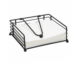 Gerimport Servettenhouder - metaaldraad - 18 x 7 cm - metaal - tafeldecoratie