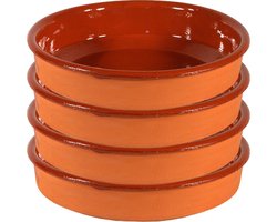 Gerimport Tapas bord/schaal - Sevilla - 21 cm - aardewerk - oranje - serveerschaal