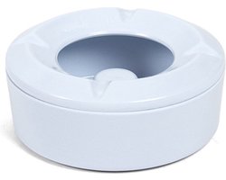 Gerimport Terras asbak wit kunststof 10 cm - Buiten - Tuinasbak - Stormasbak