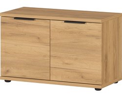 Germania 2795-243 GW-FREMONT Schoenenbankje, in Navarra-eiken, met ruimte voor maximaal 8 paar schoenen, 75 x 48 x 37 - ShopVlot