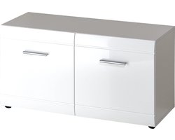 Germania 3576-84 GW-Adana Schoenenbankje, wit, voorzijden in hoogglans wit, 96 x 51 x 39 cm (b x h x d)