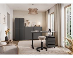 Germania Bedano Grafiet Kantoorkast Hoog 197 cm