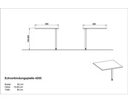 Germania - Bureau - 80 cm - Bruin