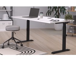 Germania Downey 160 cm Wit / Zwart Zit Sta Bureautafel