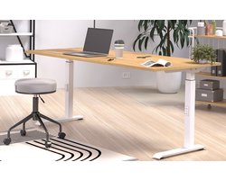 Germania Downey 180 cm Eiken / Wit Zit Sta Bureautafel