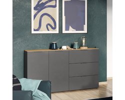 Germania - Dressoir - Antraciet - 151x40x98 cm