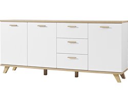 Germania Dressoir Oslo - L196 x B40 x H87 cm - Mat Wit