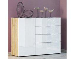Germania - Dressoir - Wit - 134x42x102 cm
