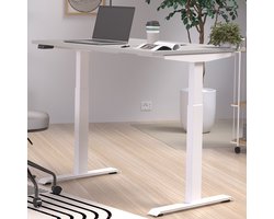 Germania Jet 120 cm Cashmere / Wit Elektrische Zit Sta Bureautafel