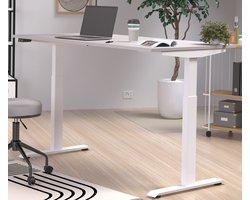 Germania Jet 160 cm Cashmere / Wit Elektrische Zit Sta Bureautafel