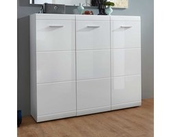 Germania Schoenenkast Adana Groot - L134 x B37 x H120 cm - Wit
