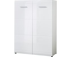 Germania Schoenenkast Adana Klein - L89 x B37 x H120 cm - Wit