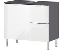 Germania Wastafelonderkast GW-Mauresa 34x60x56 cm grafietkleurig wit