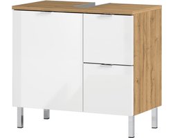 Germania Wastafelonderkast GW-Mauresa 60x34x56 cm wit Grandson eiken