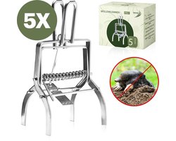 Gerole® Mollenklemmen 5 stuks – Sterke Schaarklem Mollenval – Professioneel & Herbruikbaar – Effectieve Mollenbestrijding voor Tuin