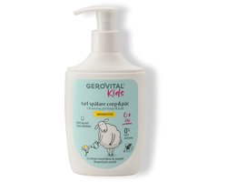 Gerovital KIDS Reinigingsgel Haar en lichaams voor baby's en kinderen - voor pasgeborenen met kamille-extract gevoelige huid - 0% SLES , 0% kleurstoffen - leeftijd 0+ met glycerine - 300 ml