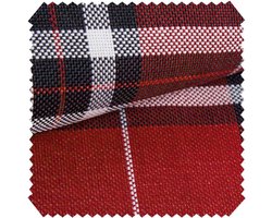 Geruite Meubelstof in Britse Stijl voor Bekleding - Rood Controleerbaar