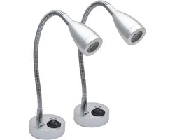 Geschikt voor 12V LED Wandlamp LED Spot Leeslamp Schakelaar Camper Caravan RV Warme Verlichting (2 Stuks)