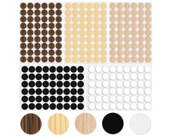 Geschikt voor 270 stuks decoratieve waterdichte schroefgatstickers verbergen meubels muur kast reparatie kast bureau schroef textuur sticker meubels sticker gat afdekking