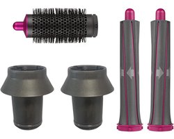 Geschikt voor 5Pcs Automatische Curling Attachment voor Dyson Supersone Haardroger, Curling Barrels Volumizing Borstel Kam en Magic Adapter