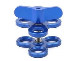 Geschikt voor Aluminium drievoudige klembevestiging voor duikcamera's, vlindercamera's, clipbevestiging, arm voor verlichting