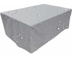 Geschikt voor Art Garden Meubelhoes Tafel 200x160x70cm 210D Oxford Stof Zeildoek Waterdicht, Winddicht, Anti-UV, Scheurbestendig Tuin, Zilver