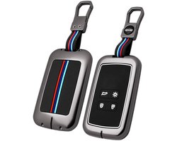 Geschikt voor Dacia - Metalen Autosleutel hoesje - Sleutelhoesje - Sleutelcover - Autosleutelhoes - Dacia Duster, Dacia Spring, Dacia Jogger, Dacia Sandero, Dacia Bigster - Auto Sleutel Accessoires gadgets - Kado - Cadeau man - vrouw