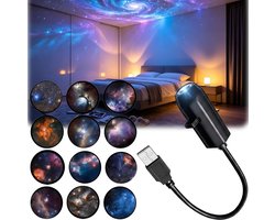 Geschikt voor Galaxy Projector Sterren Nachtlampje - Projector - Sterren Projector met 12 Films - 360° Rotatie en USB - Planet Projector - Plug and Play - Melkweg & Sterrenstelsel Thema - voor slaapkamer meditatie, erkamer, thuisbioscoop ontspanning