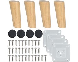 Geschikt voor Kies voor kwaliteit en duurzaamheid met deze 12 cm houten vervangende poten - ideaal voor alle soorten meubels!