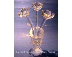 Geslepen roosjes in vaas