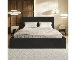 Gestoffeerd Bed 160x200 cm met Opbergruimte & Bedlade – Pauwhome Boho Velvet Luxe Bedframe Beige (Crème) met Hoofdeinde & Lattenbodem – Zonder Matras