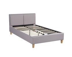 Gestoffeerd bed ANAIS 120x200 cm, grijze stof