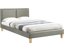 Gestoffeerd bed CELINE 120 x 200 cm in grijs