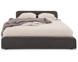 Gestoffeerd bed MARINI 140x200 cm met lattenbodem – donkergrijs