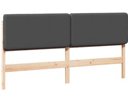 Gestoffeerd Hoofdbord | Hoofdeinde Bruin en Donkergrijs 200 cm