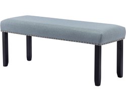 Gestoffeerde Bank - Hal Bank Schoenenbank - Entree Zithoek - Massief Houten Frame - 112.5 cm Lengte - Groen