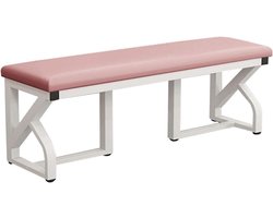 Gestoffeerde bank - Zitbank met opbergruimte - Schoenen wisselen - Hoge dichtheid schuim - 100x35x45cm - Roze