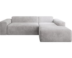 Gestoffeerde Hoekbank Vals Rechts - 250 x 183 x 71 cm - Lichtgrijs