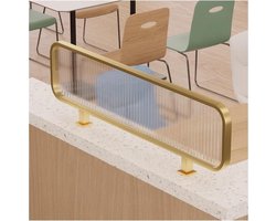 Gestreepte glazen scheidingswand - Ruimteverdeler paneel - Privacy creëren - Verdikte panelen - 30 x 80 cm - Goud