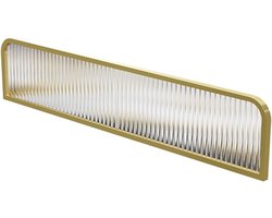 Gestreepte Glazen Scheidingswand - Tafel Separator Heining - Ruimte Verdelen - Hoge Temperatuur Baklak - 30 x 70 cm - Goud