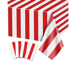 Gestreepte Tafelkleden voor Carnaval en Feest - 4 Stuks 137 x 274 cm