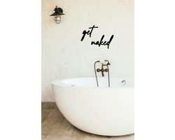 Get Naked muurdecoratie - Geen boren - Wanddecoratie - Deco - Zwart - Hout - Decoratie - Art - Muurdecoratie - Line art - Wall art - Wandborden - Bohemian - kerst - kerstcadeau - wandecoratie woonkamer - kerstgeschenk