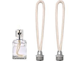 Geurbrander lont met steentje - Olielamp - 2 Stuks - geschikt voor elke grote geurlamp/geurbrander - 18CM lang